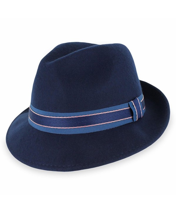 Hats in the Belfry Belfry Lucas - Crushable Wool Felt Fedora Hat - C612NTK3XJG