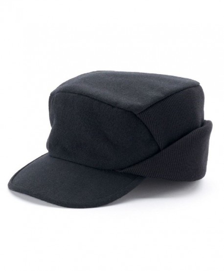 Croft & Barrow Men Solid Wool Blend Driver Cap Black - CL12N5LIHTU