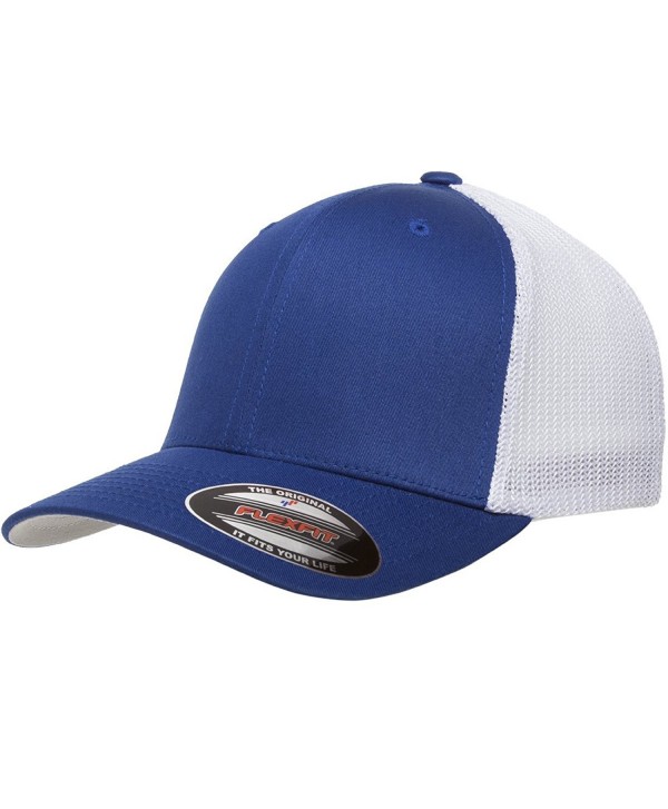 6511 Flexfit Trucker Mesh Cap w/ THP No Sweat Headliner Bundle Pack - Royal/White - CK185HH8N07