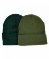 Great Deals! 2 Pack Knit Beanies / Hunter & Olive Green - CQ110ZWMWGP