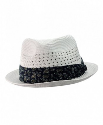 NYFASHION101 Paisley Vented Unisex Fedora in Men's Fedoras