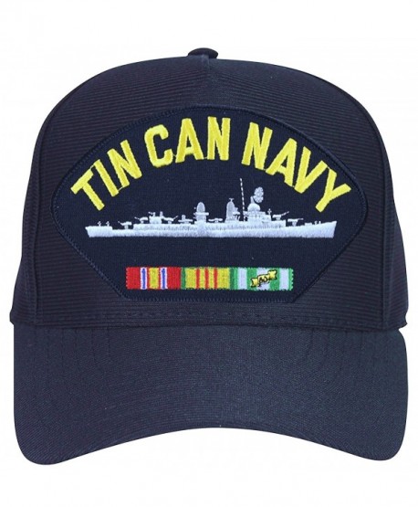 Armed Forces Depot Tin Can Navy With Destroyer and Ribbons Baseball Cap. Navy Blue. Made In USA - CA12O6FN6NJ