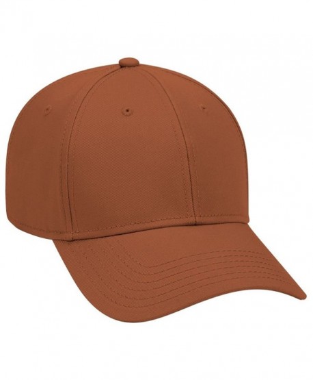 Otto 6 Panel Low Profile Superior Cotton Twill Cap - TX. Orange - C712IVBEGJH