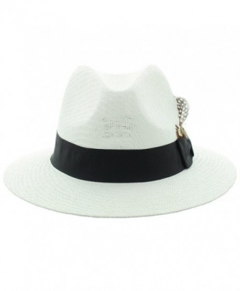 Milani FD 166FSM Panama Straw Fedora White