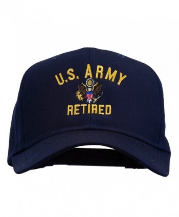 E4hats US Army Retired Military Embroidered Cap - Navy - CE11TX708RD