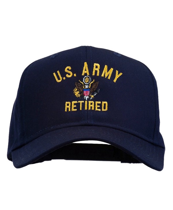 E4hats US Army Retired Military Embroidered Cap - Navy - CE11TX708RD