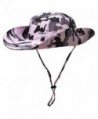 Lanzom Wide Brim Outdoor Sun Cap Camouflage Bucket Mesh Fishing Hat UPF50+ - Pink - CF12ICBCSSR
