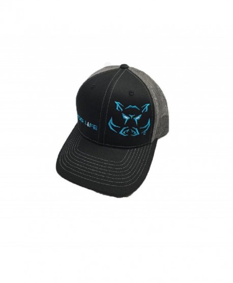 Hog Life Dusk Hunter Cap Black Charcoal Grey & Turquoise (HLC-108) - CZ12OBXCLEN