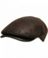 ililily Flat Cap Vintage Cabbie Hat Gatsby Ivy Cap Irish Hunting Newsboy Stretch - Dark Brown - C3119BSJSX9