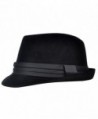 Men's All Season Fashion Wear Fedora Hat - Black - CM12BP1WTRL