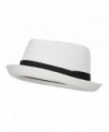 Solid Upbrim Pork Pie Fedora - White - C112ENSCMVL