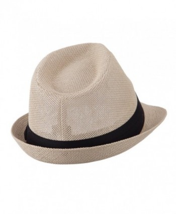 Pleated Hat Band Straw Fedora