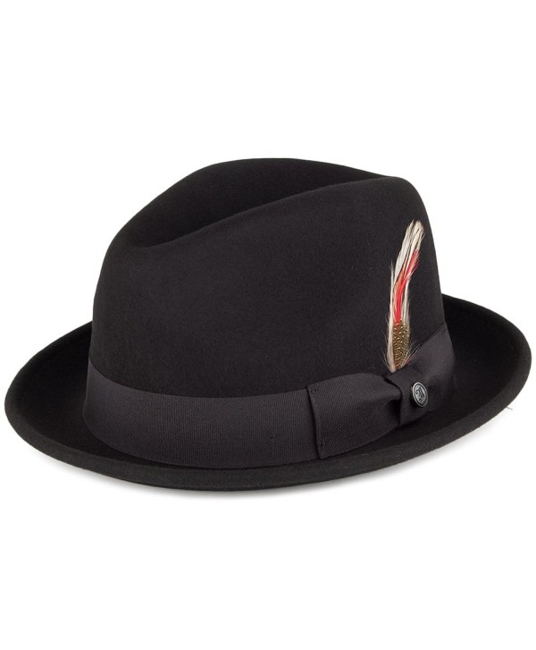 Jaxon Blues Trilby Crushable Fedora Hat - Black - CY112NVO679