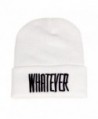 Binmer(TM)Men Women Beanie Cap Whatever Warm Winter Knit Skull Slouchy Hip-pop Hat - White - C912C52ZG7J