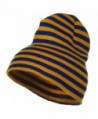 Trendy Striped Beanie - Royal Yellow - C41156XIB2R