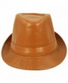 Faddism Men's Fashion Fedora Hat - Brown - CZ11EKBVDY9