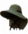 JFS Mens Summer Outdoor Quick Dry UV Protection Sun Hat Fishing Hat - Army Green - CL12HIL1HBL