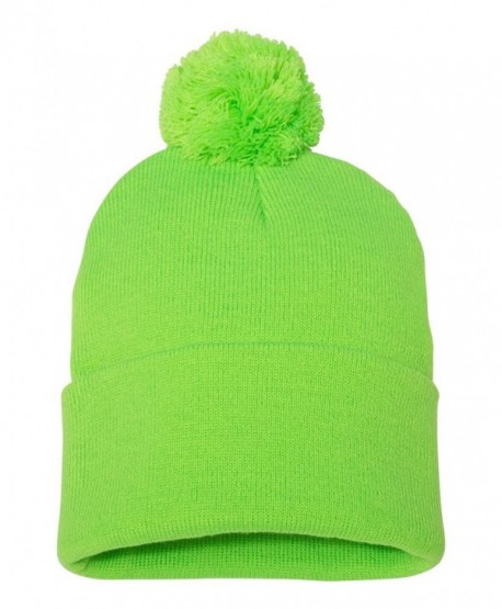 ZUZIFY Pom Pom Knit Winter Beanie. RE0174 - Neon Green - CO187NIEEYE