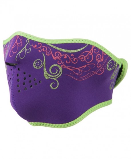 Neoprene Half Face Mask - Purple Venetian - C611RNPDGUX