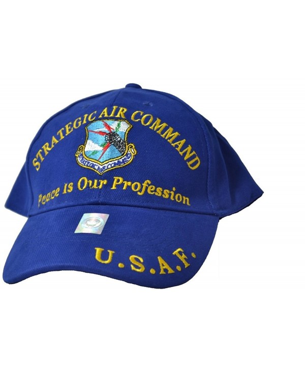 Eagle Emblems Men's Strategic Air Command Embroidered Ball Cap - Blue - C311WYD82J9