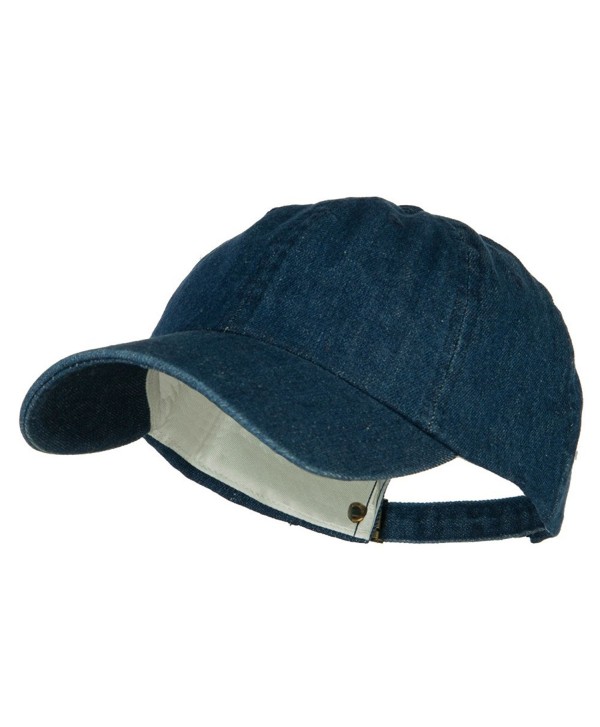 Mega Cap Cotton Denim Baseball Cap - Blue - CE11174X633