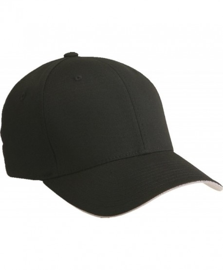 Yupoong Flexfit Cool & Dry Sandwich Baseball Cap 6077 - Black/Silver - CJ113BUU3WX