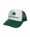 P&B I Shamrock Shenanigans- St Patrick's Day Campaign Adjustable Unisex Hat Cap - Green/White/Green - CO12OB1RWN5