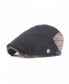 Soultopxin Men Black Retro Newsboy Beret Cotton Hat Cabbie Flat Cap - Black - CR187KD5KXK