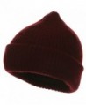 Heavy Weight Watch Cap Beanie - Maroon - CA114YSVFKF