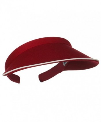 Piping Clip On Visor Wine OSFM