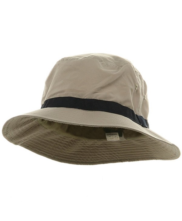 Oversized Water Repellent Brushed Golf Hat - Khaki Navy (For Big Head) - C3113HAT8Z9