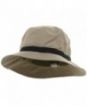 Oversized Water Repellent Brushed Golf Hat - Khaki Navy (For Big Head) - C3113HAT8Z9