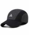 Men's Winter Warm Soft Lined Dad Wool Cap Adjustable Baseball Hats - Grey - CJ12OCEWI58