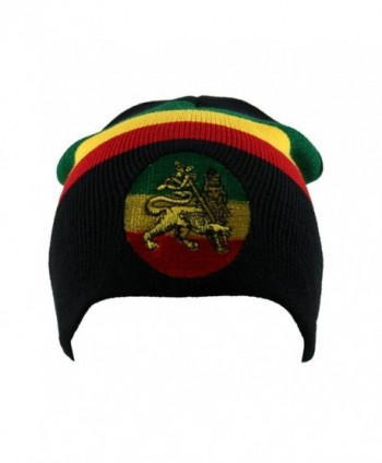 RW Rasta Lion Embroidered Beanie