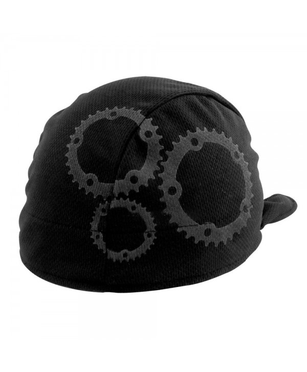 Headsweats Shorty Gears Performance Cycling Skull Cap - Black/Grey - CN115TKKPPD
