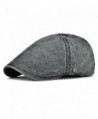 VOBOOM IVY Caps 100% Cotton Washed Plain Flat Caps newsboy Caps Cabbie Hat - Black - C61858Q2T8O