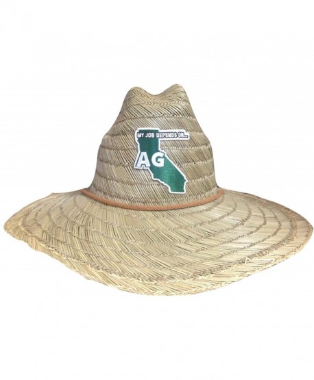 My Job Depends on Ag Lifeguard Farmer Straw Hat - California - CP12I5DL7P7