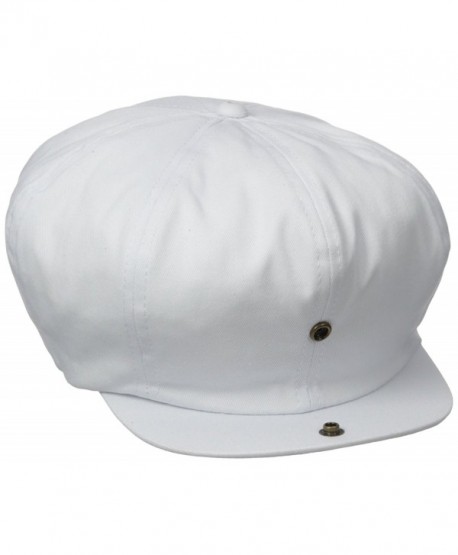 Dorfman Pacific Co. Men's White Cap 8/4 Panel - White - C7115NMVFYH