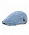 Unisex New Fashion Washed Cotton Denim Men Ivy Cap Irish Hats Truck Newsboy Caps - Light Blue 1 - CG186GD37RL