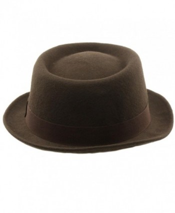 Winter Boater Porkpie Ribbon Hat in Men's Fedoras