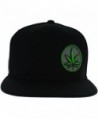 Pot Leaf Hat Collection Premium Puff 3D Embroidery - Snapback Hat Variations - USA. - Black - C712O4AT09G