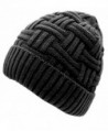 Anna & Eric Men's Unisex Winter Knitted Fleece Lined Beanies Ski Cap - Black - CO12NFGAP7G