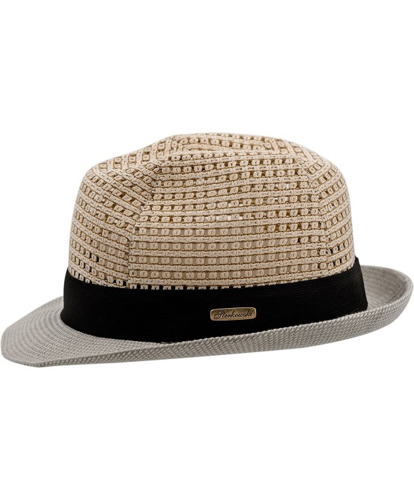 Sterkowski Summer Linen Trilby Sun Hat with Openwork Crown - CU11OHTDORX