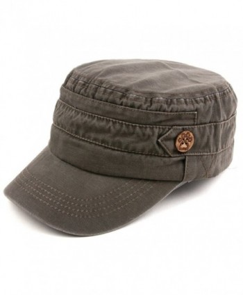 Unisex 100% Cotton Washable Cadet Cap 176HC - Gray - C611NZHC325