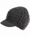 Nirvanna Designs CH710 Round Cable Cap with Visor - Dark Grey - CE11H7RD65H