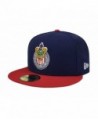 New Era 59Fifty Hat Chivas De Guadalajara Liga MX Soccer Navy Blue/Red Cap - C812NBUDPCU