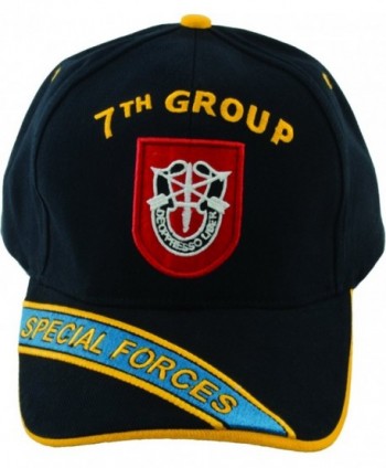7th Special Forces Group Hat with SF Flash and Unit Crest with Embroidered Bill - C211WV03ER5