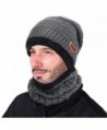 Azornic Warm Knitted Beanie Hat and Circle Scarf Skiing Hat Outdoor Sports Hat Sets - Grey - CN1889U29GW