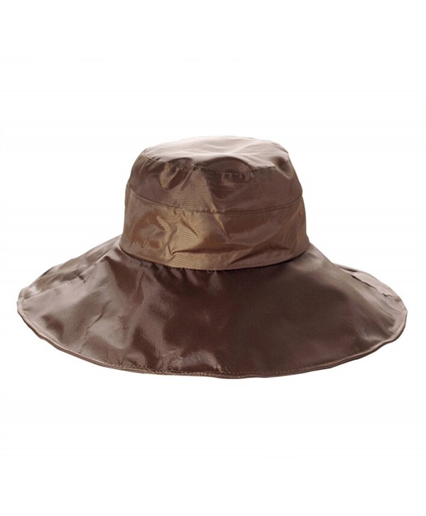 GAMT Unisex Solid Color Rain Hat Foldable Waterproof - Coffee - C812LKTC2ST