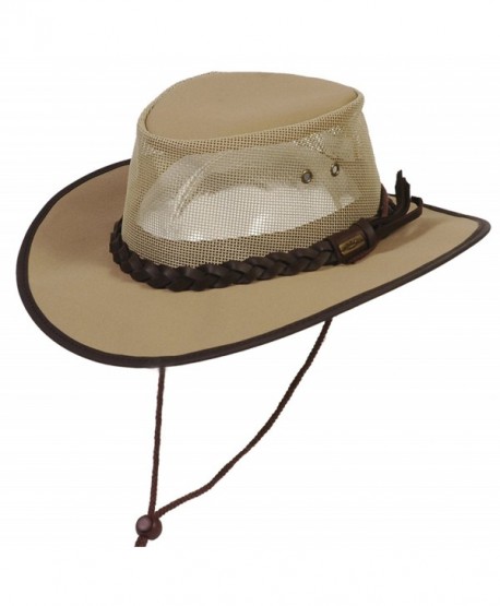 Conner Hats Crushable Waterproof Australian Canvas Outback Hat - Beige S - CC11996D4YH